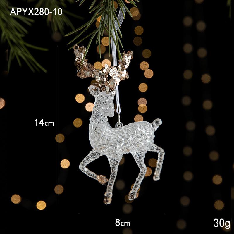 New Crystal Snowflake & Bell Christmas Tree Ornaments