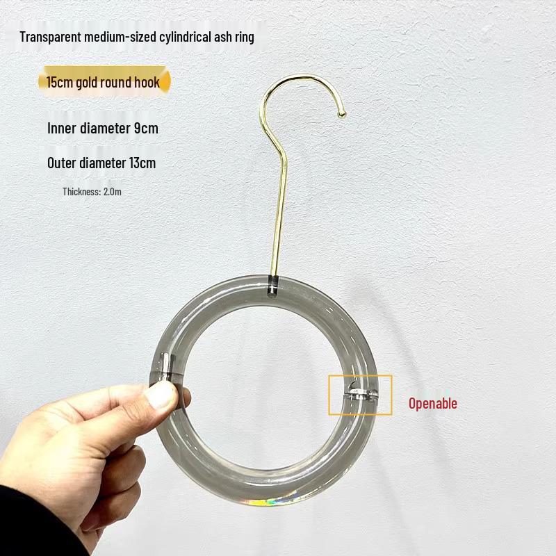 Large Transparent Crystal Acrylic Clothes Hook Clip with Stainless Steel for Socks and Pants