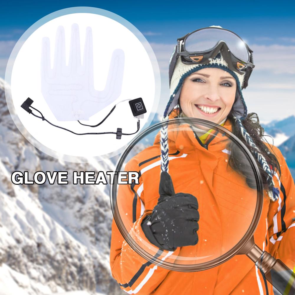 Heating Pad Heated Gloves Pad Xmas Gift USB Heated Gloves Pad Winter Warm Five-Finger Gloves Heating Pad Glove Heating Sheet