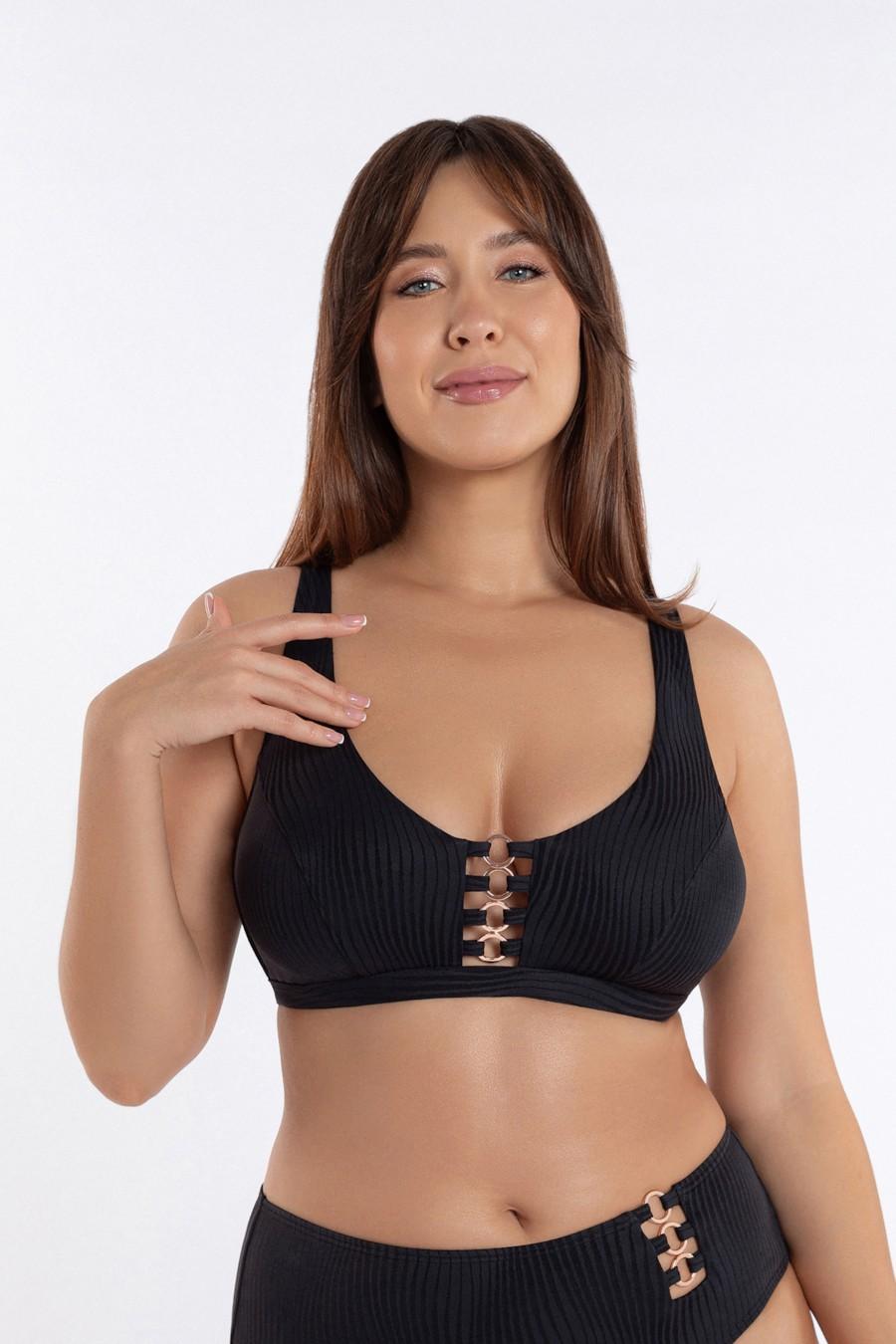 

Marc & Andre Underwired Soft Cup Swim Bra (104517) 44E прозорий колір чорний