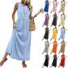 Summer Dresses For Women  Maxi Dresses Long Flowy A Line Sleeveless Sundresses With Pockets