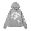 2023 autumn and winter new cross-border sp5der multi-color foam stars, casual hooded sweater, same for men and women