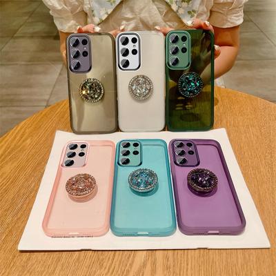 Applicable To Samsung S25fe Charm Eye Diamond Bracket S23 Simple S25 Mobile Phone Case S25 Anti-drop S24 Protective Case Tide