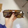 Retro Double-Bridge Sunglasses with Large Ocean Lenses - Fashionable and Simple Design