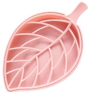 3 Colors Leaf Shape Soap Holder Non Slip Box Toilet Shower Tray Rack Toilet Laundry Soap Rack Tray for Basin
