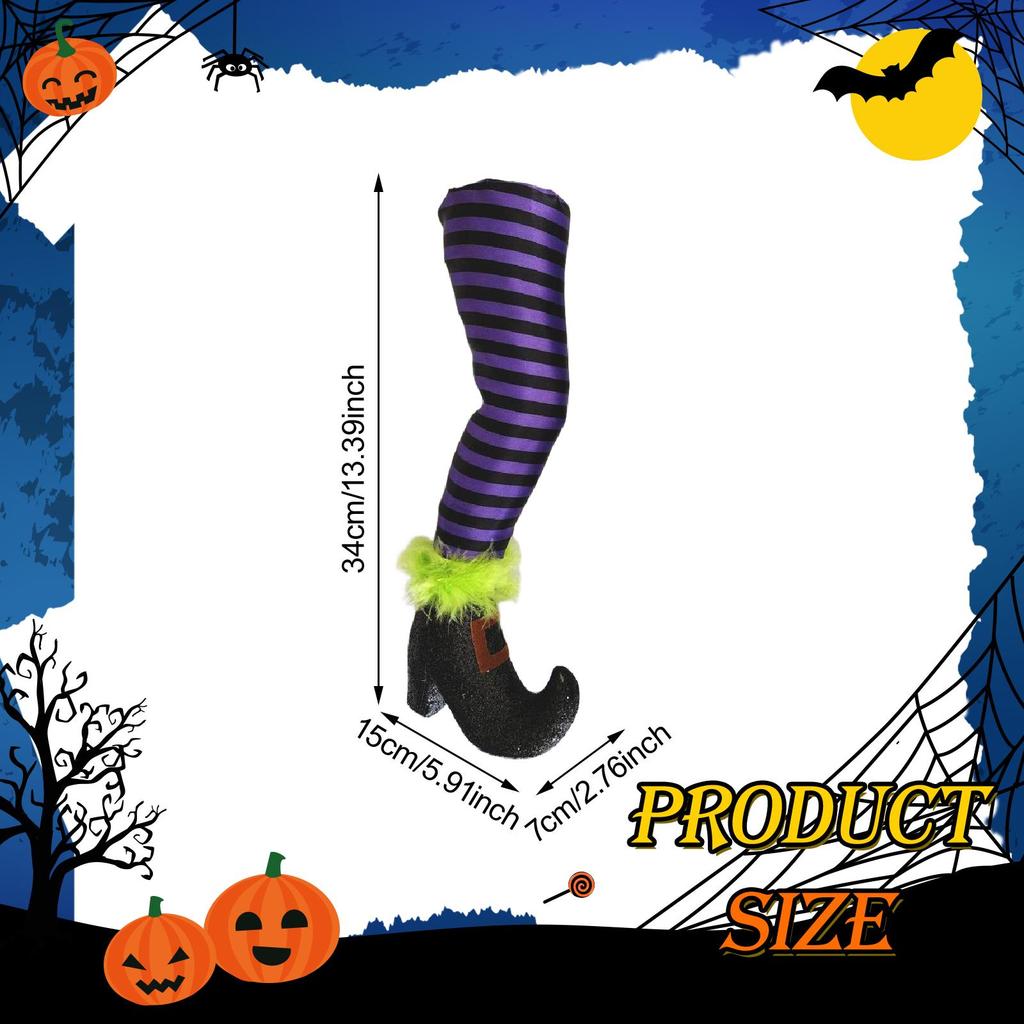 2 Stück Halloween Böse Hexe Beine Prothese mit Pfählen Outdoor Dekorative Terrasse Party Halloween Party Dekoration Requisiten