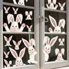 6 Blatt Osterhase Fenstersticker Frohe Ostern Fensteraufkleber Osterfensterdeko für Glasdekorationen Feiertags-Heimladen Fensterglasdekoration