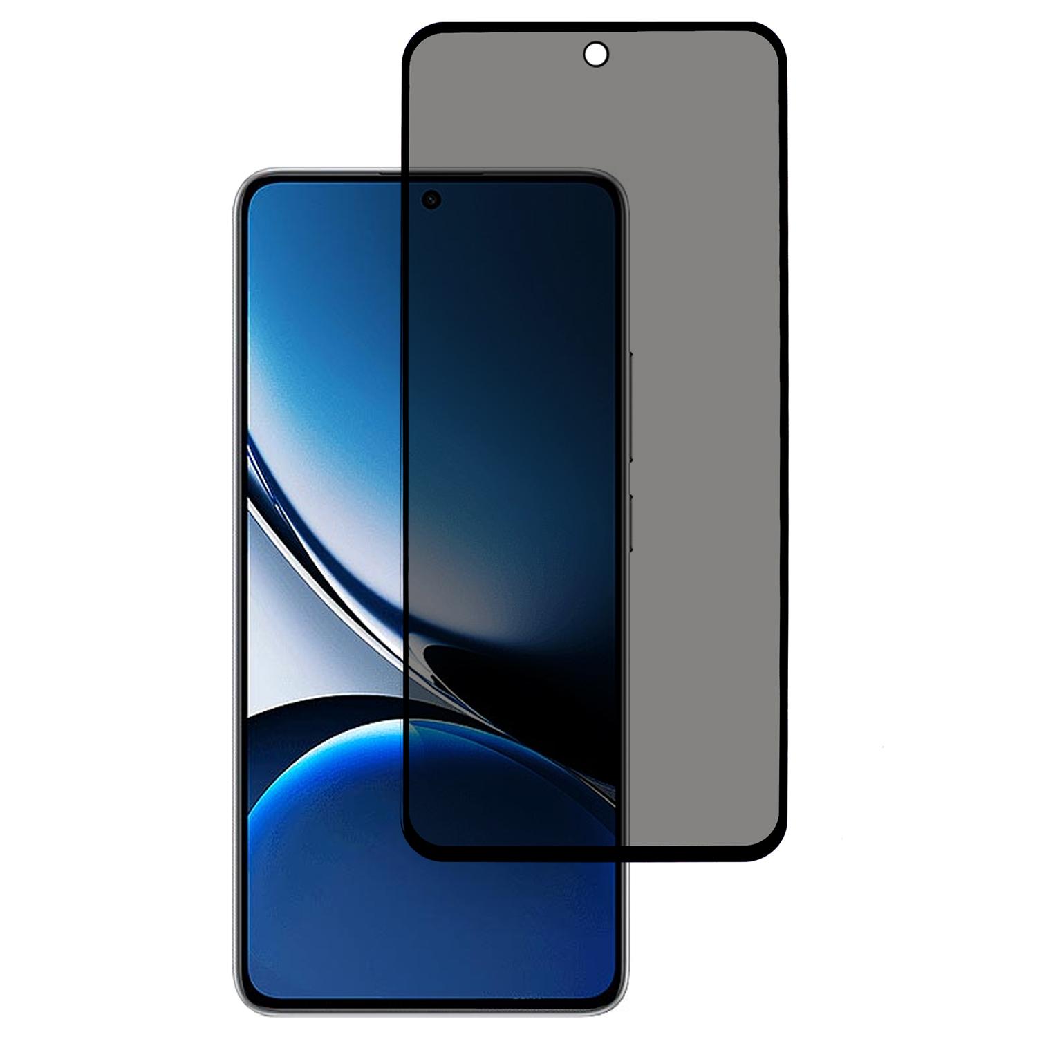 

For Xiaomi Redmi Turbo 4 5G Anti-Peep Full Cover Screen Protector Silk Printing Tempered Glass Film Type A