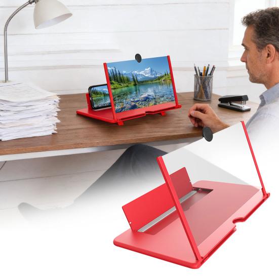 10/12/14/16/18-Inch Phone Screen Magnifier Foldable Phone Holder with Screen Enlarger Amplifier Movies Videos Smartphone Screen