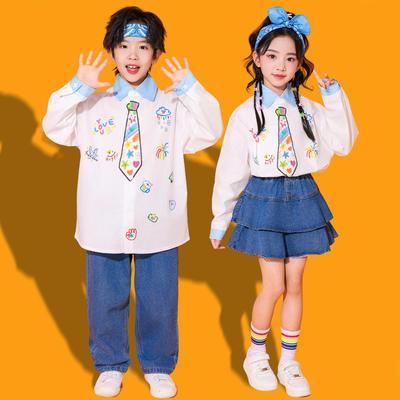 Kinder Cheerleading & Chor Weißes Shirt für Schulveranstaltungen