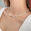 Opk Jewelry Light Luxury Color Beaded Bracelet Fashion Natural Freshwater Pearl Necklace Set