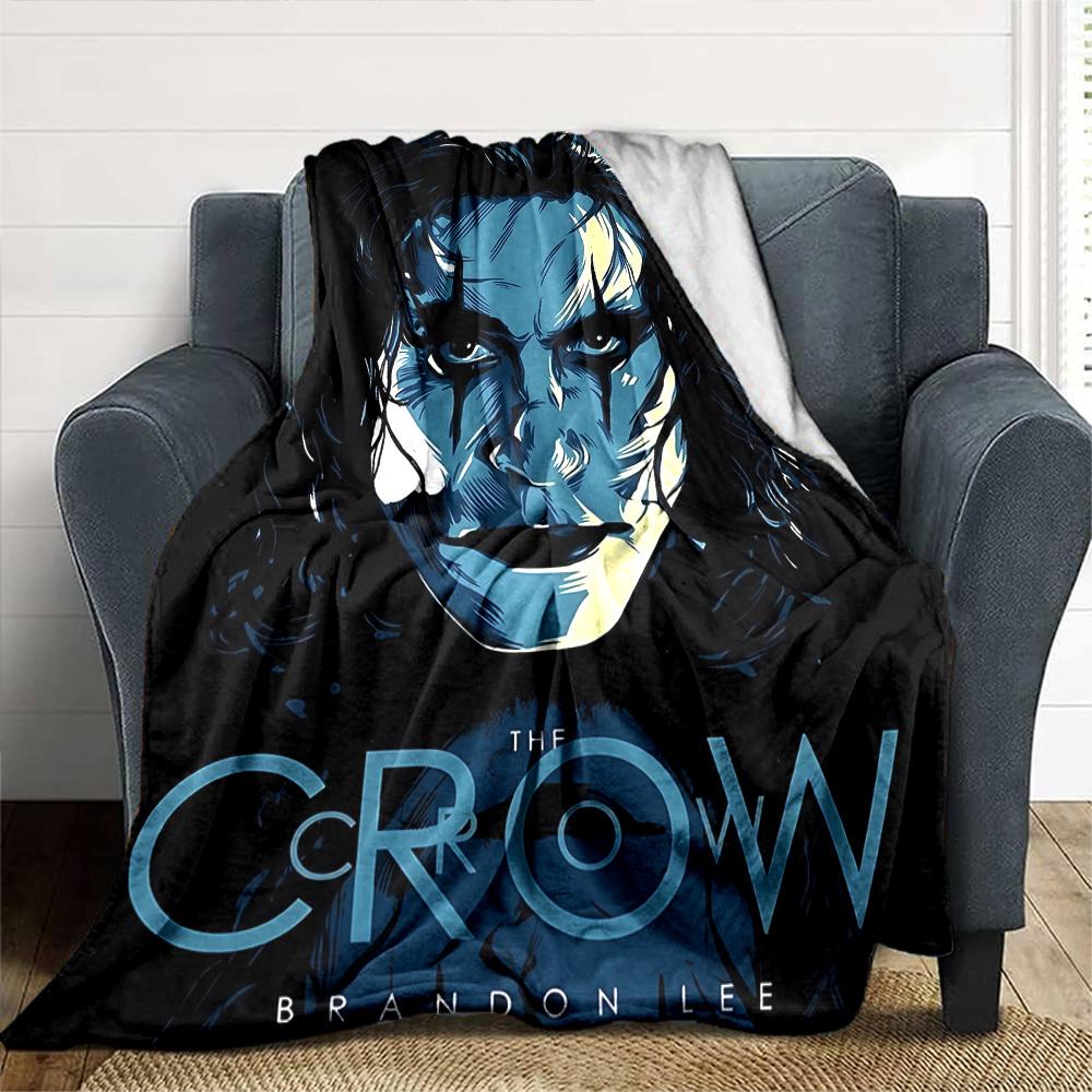 1pc Crow Brandon Lee Throw Blanket Soft Flannel, Cozy All Season Polyester Perfect for Home, Office