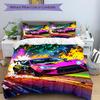 3pcs Racing Car Cover Set, 1 Cover + 2 Pillowcases (No Insert), Bedding for All Seasons, Bedding,Bedroom Decor Yy250922024