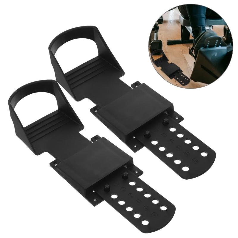 Rowing Machine Foot Pedals Nonslip Practical Trainer Pedal Light Weight Fitness Equipment Pedals for Sports Exercise