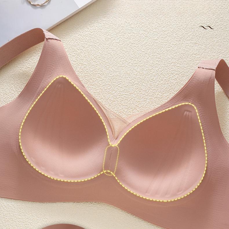 Seamless Lingerie Women's Gathering Thin Bra Adjustable Accessory Breast Anti Sagging Sports Sleep Bra
