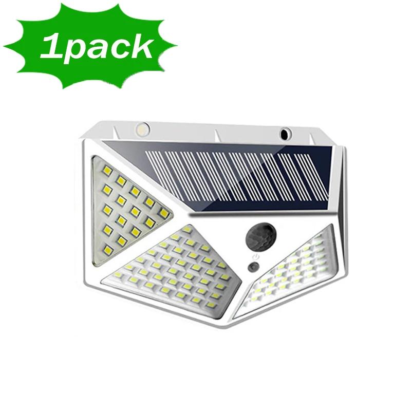 1~12PCS 100 LED Solar Power Wall Light Motion Sensor Waterproof Outdoor Garden Lamp Yard Waterproof Stairs Outdoor Wall Light