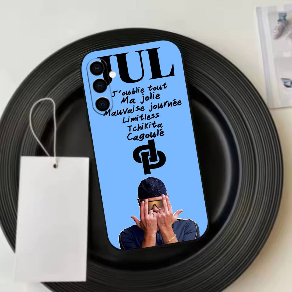 Rapper J-JuL C'est Pas D-Des Lol Phone Case Black Silicone Soft For Samsung Galaxy A73,A72,A71,A70,A53,A52,A51
