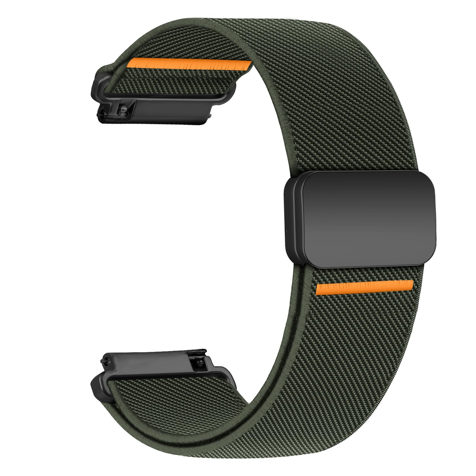 

Magnetic band For Amazfit GTS 4/2/2e/3/GTS2 Mini/GTR/4/3/Pro/GTR2/stratos Nylon Bracelet Amazfit bip 5 6 20mm/22mm Watch straps 20mm watch straps армия зеленый