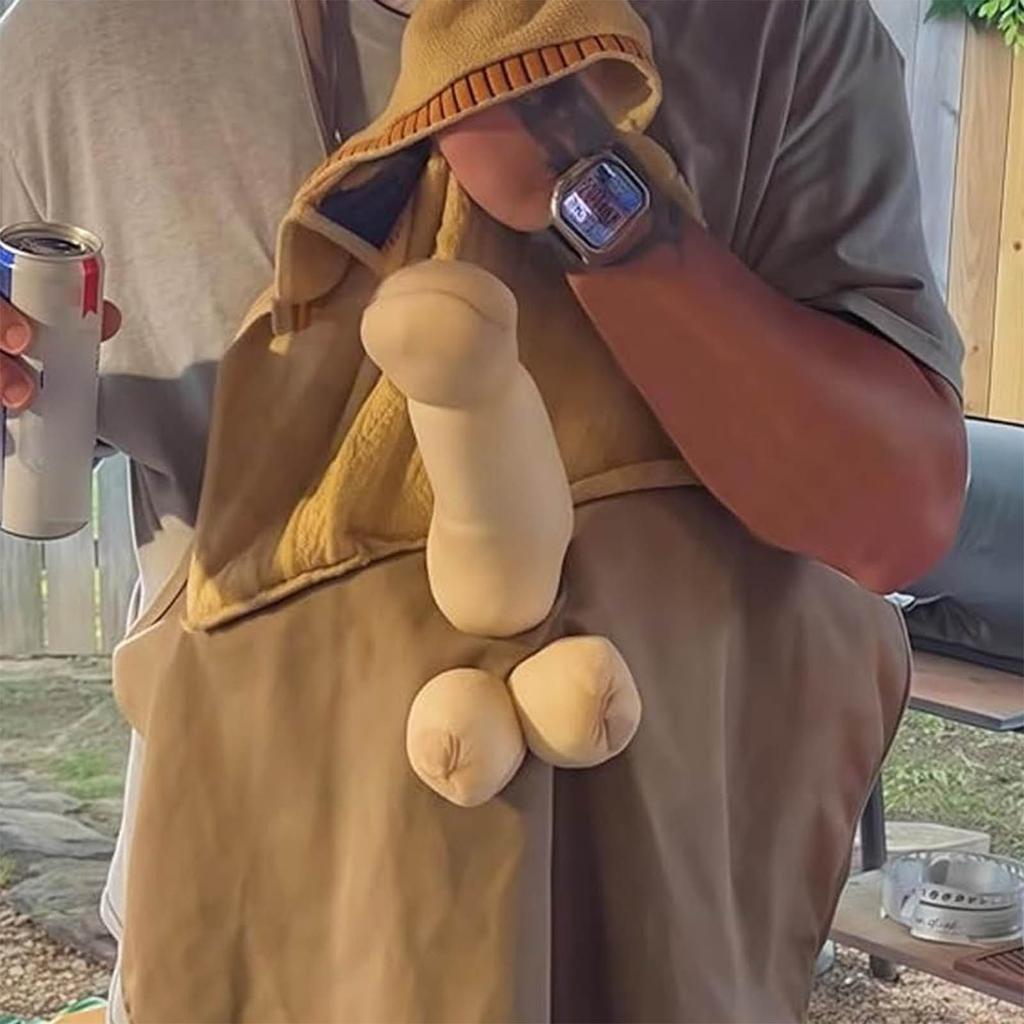 Creative Prank Apron, A Surprise Hiding In Pocket Pinafore With Towel Hidden Pocket Funny Aprons For Adult Men