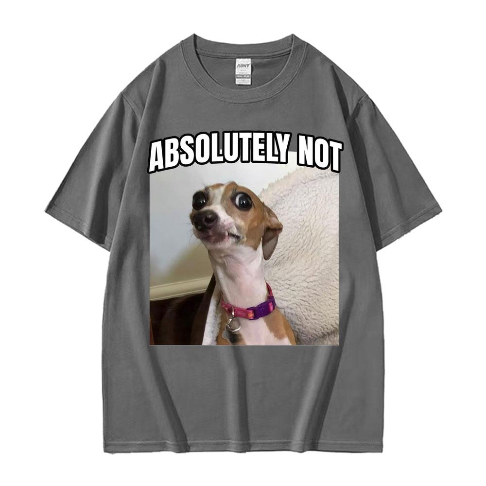 Funny Absolutely Not Dog Parody Meme Graphics T-shirt for Unisex Women Harajuku Summer Short Sleeve T Shirt Comfort Casual T-shirts