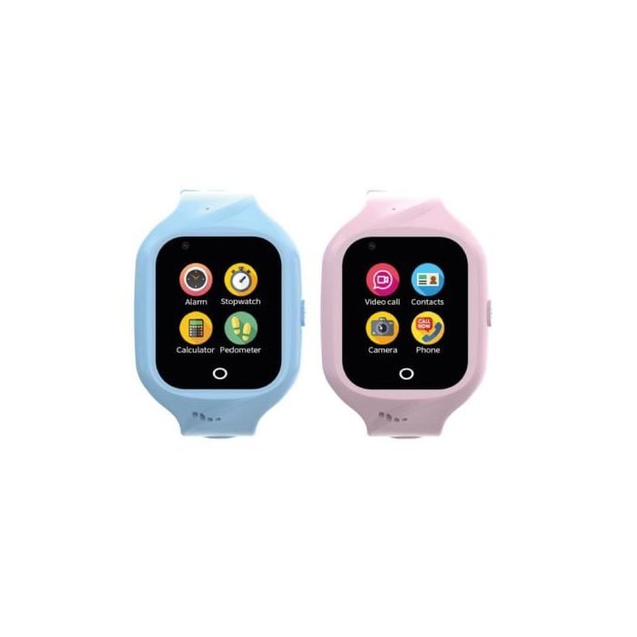 Celly Kidswatch 4G Reloj Smartwatch Para Niños 2 Correas Rosa y Azul