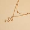 Ins Fashion Double-layer Alloy Round Bead Snake Pendant Thin Waist Chain Female Hottie