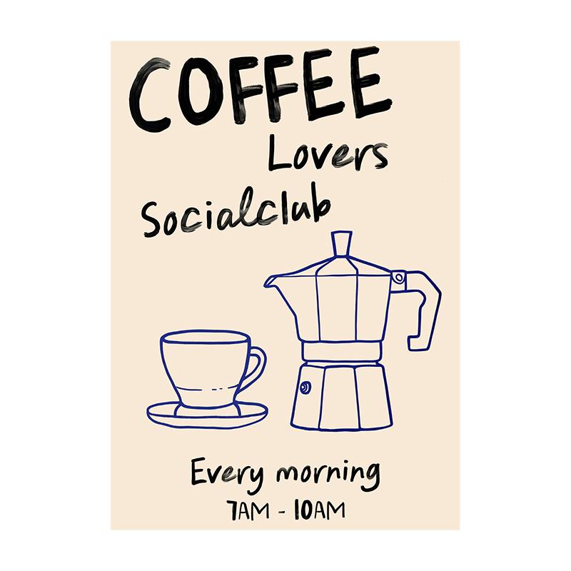 Plakát Coffee Diver Malba na plátno Coffee Trendy Kuchyňská Galerie Tisk Nástěnné Umění Obrázek pro Dekoraci Domova Dárek pro Milovníka Kávy