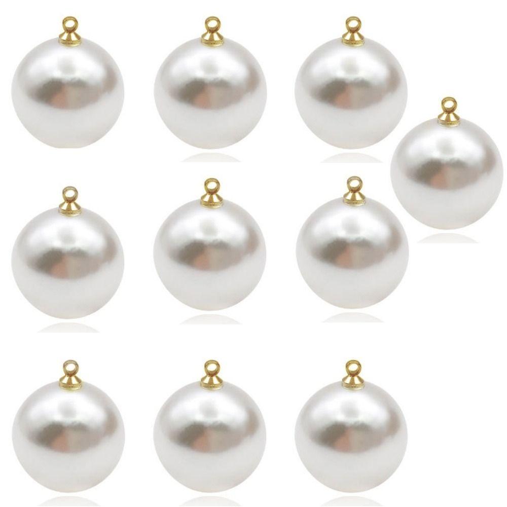 10PCS Handmade Imitation Pearl Clothes Decor DIY Dangle Earrings Pendant Zipper
