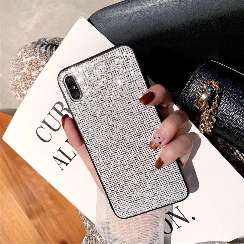 Bling Rhinestone Koruyucu Telefon Kılıfı iPhone Samsung Huawei Honor Xiaomi Redmi Lüks Yumuşak Silikon Kapak