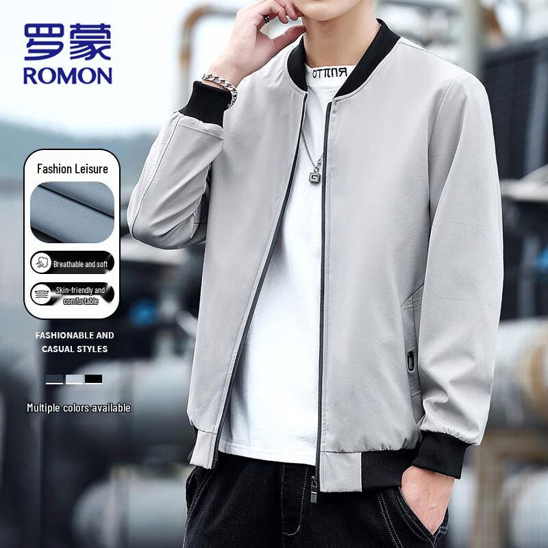 ROMON Men's Stand Collar Business Casual Autumn Jacket