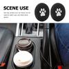 LEDMOMO Car Coasters, Set of 4, PVC Non-Slip Cup Holder Coasters, Easy To Clean, Black, 7.0cm, for Car Interior