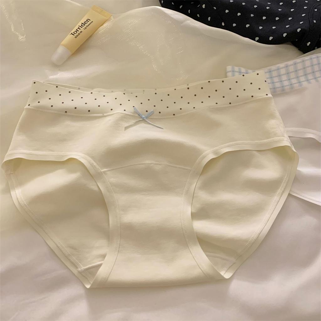 Girls Spring and Autumn Sweet All Match Splicing Cotton 10A Extension Antibacterial Crotch Triangle Briefs