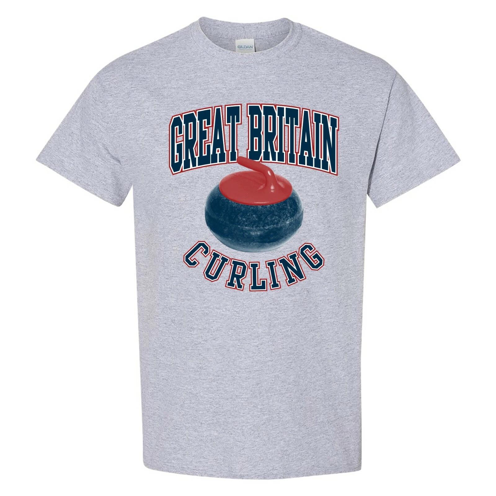 Great Britain Curling Winter Sports Games T Shirt - Sport Grey S
