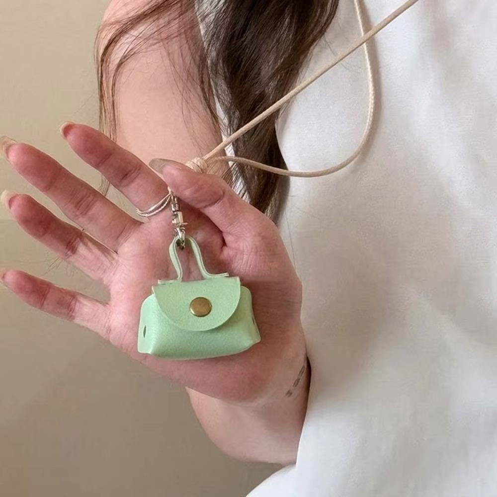 Pendant Hanging Neck Coin Purse Necklace Leather Women Necklace New Headphone Bag  Women