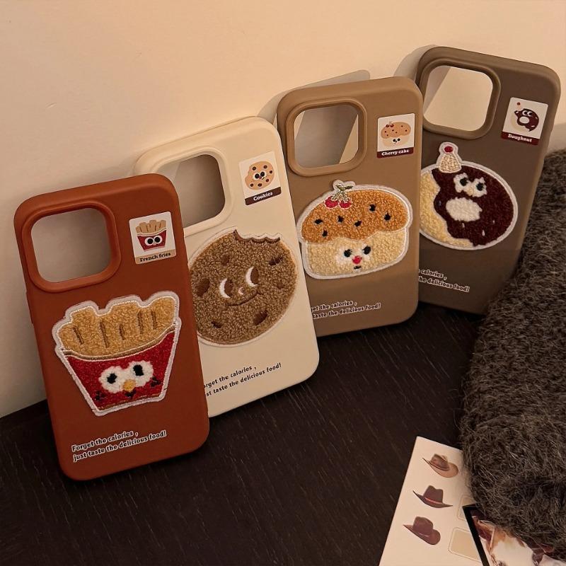 Cute Plush Gourmet French Fries Phone Case for IPhone17 16 15 14 12 13 11 Pro ProMax Plus Shockproof Phone Cover