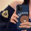 Korea Cute L-Line F-Friends B-Brown Phone Case Silicone Soft for iphone 15 14 13 12 11 Pro Mini XS MAX 8 7 6 Plus X XS XR Cover