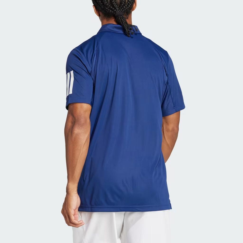 adidas Tennis3 Stripes Polo Shirt Men's Dark Blue JN9006