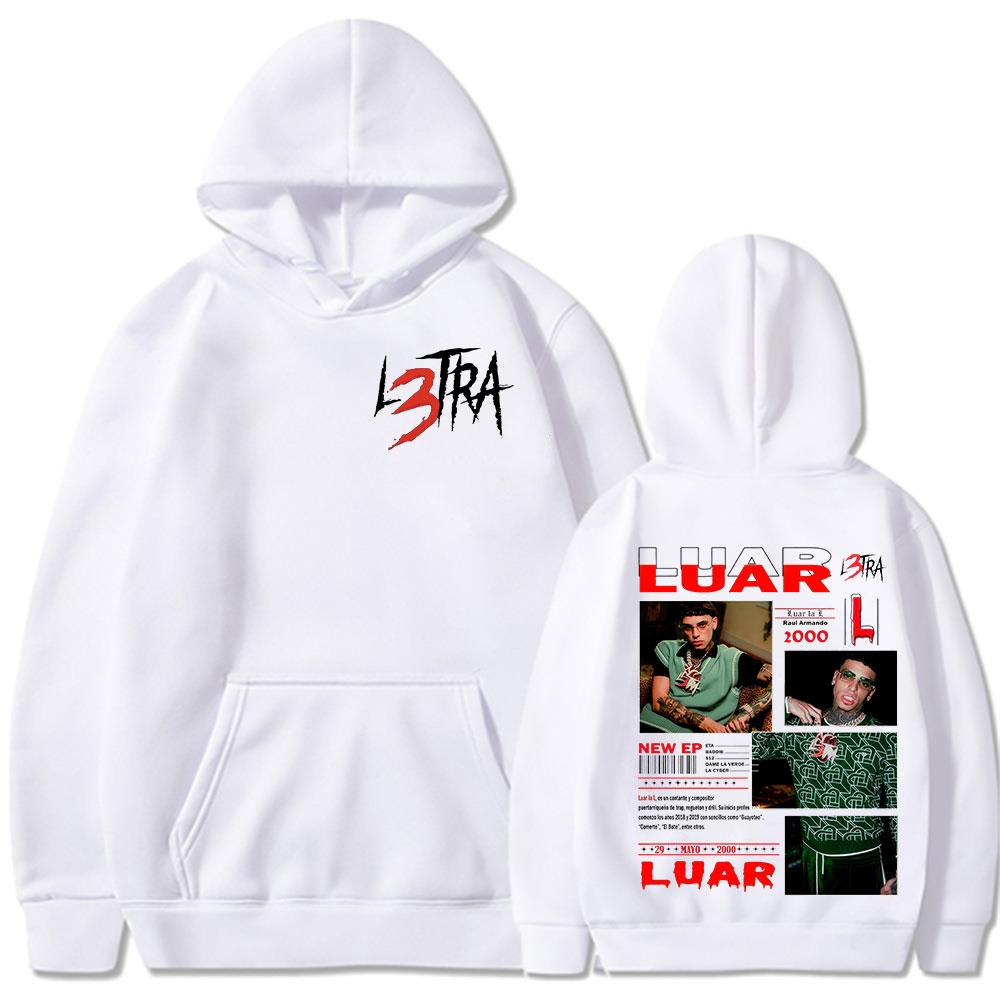 Rapper Luar La L Album L3TRA Hoodies Hip Hop Fashion Sweatshirts Men Women Clothing Long Sleeves Oversized Pullovers Streetwear