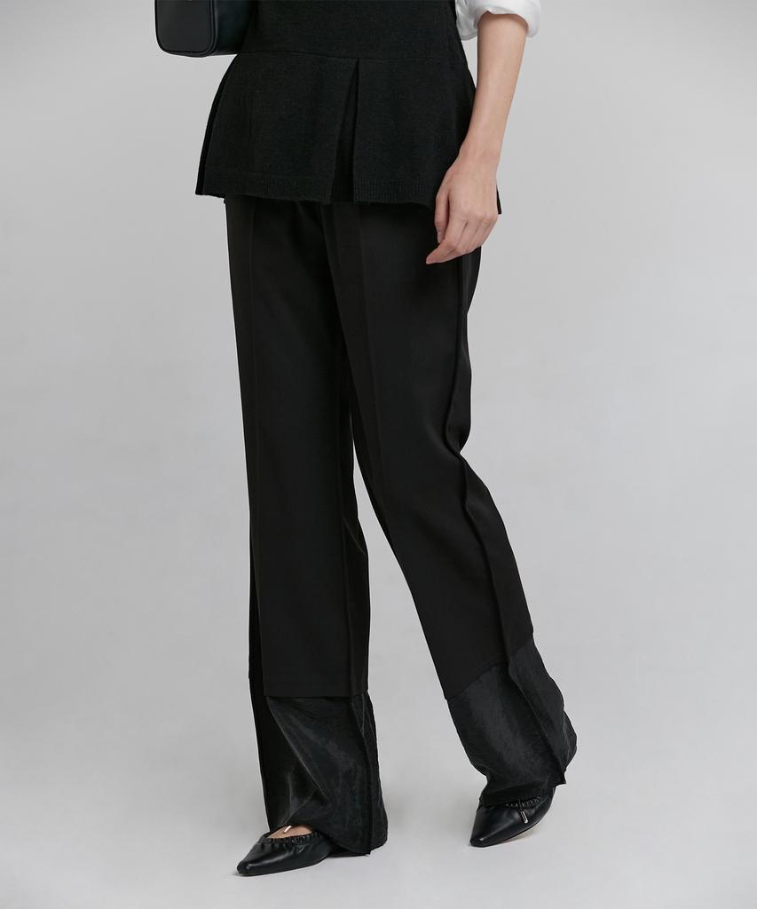 Loutaideu Layered Boots Cut Pants [Black]