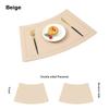 Chinese Style Fan-shaped Placemat PU Leather Western Placemat Leather Placemat  Kitchen Accessories