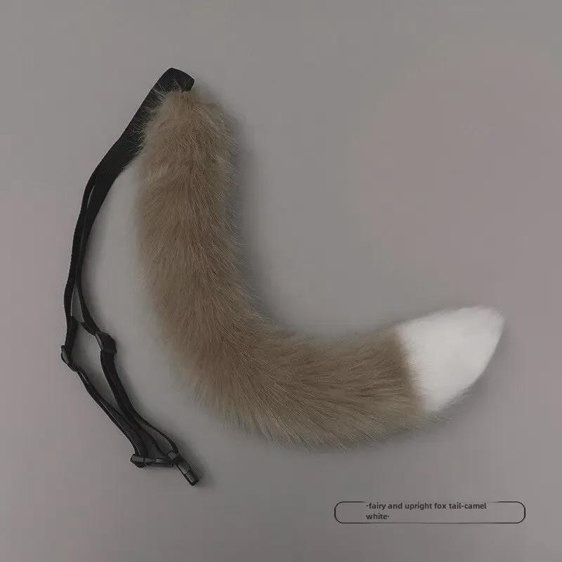 2023 Handmade Cute Fox & Cat Tail Cosplay Suit with Straps - Japanese Cat Girl Accessory