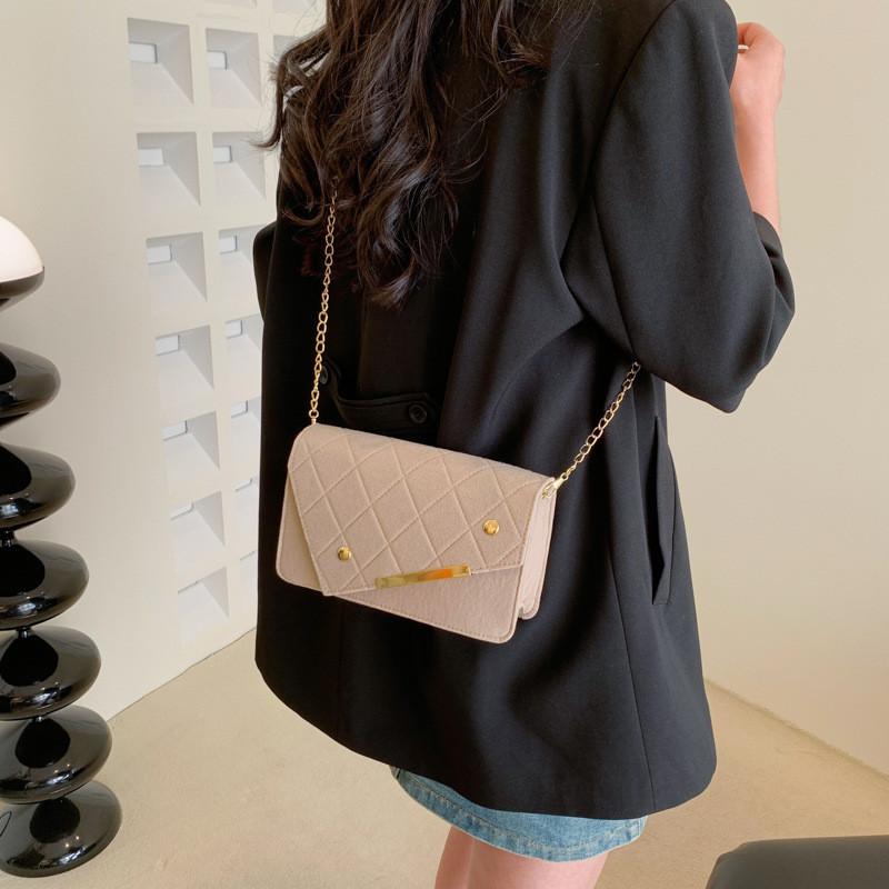 Trendiger Street Style Filzketten-Kleines Quadratische Tasche Für Damen 2023 Modische Umhängetasche
