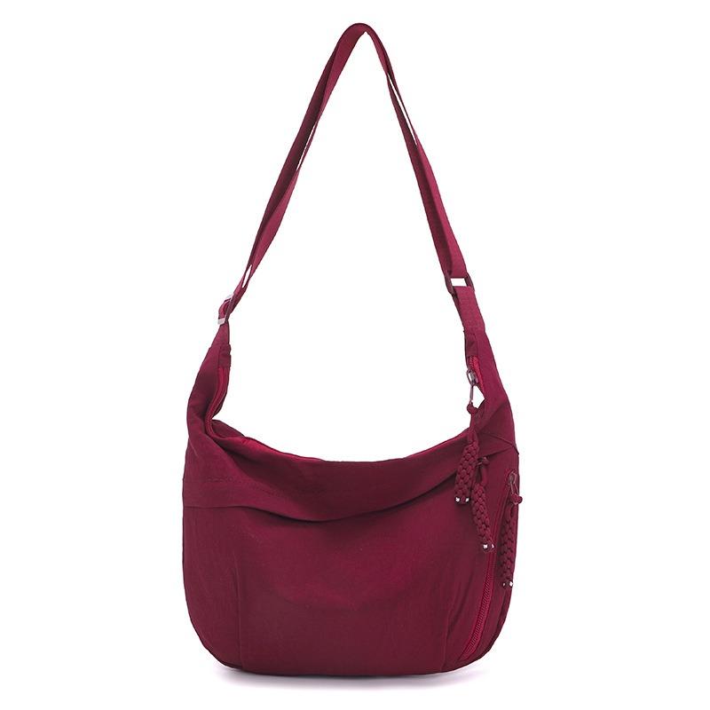 Fashionable and Minimalist Nylon Shoulder Bag High Capacity Women's Crossbody Messenger Leisure Versatile Purses Totes Hobos Bag