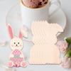 5Pcs Bunnies Eggs Shape Cutouts Wood Cutouts Unfinished Wood Cutouts Animal Shape Wood Slices for Painting Art Craft