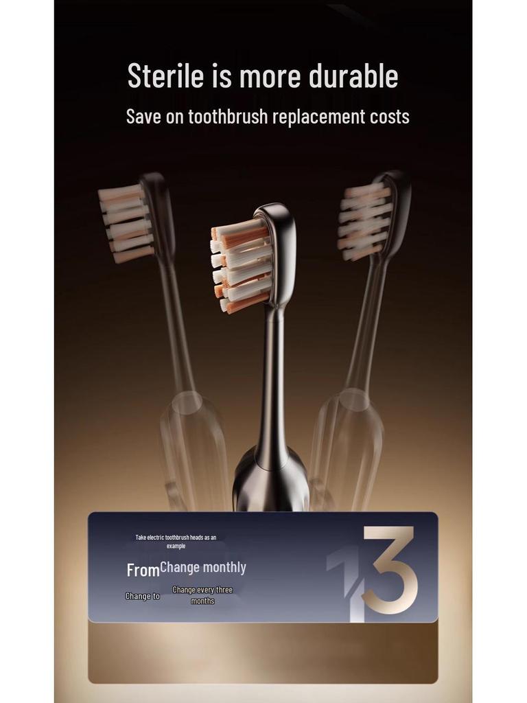 Wall-Mounted Smart Toothbrush Sterilizer with UV Air-Drying and Holder