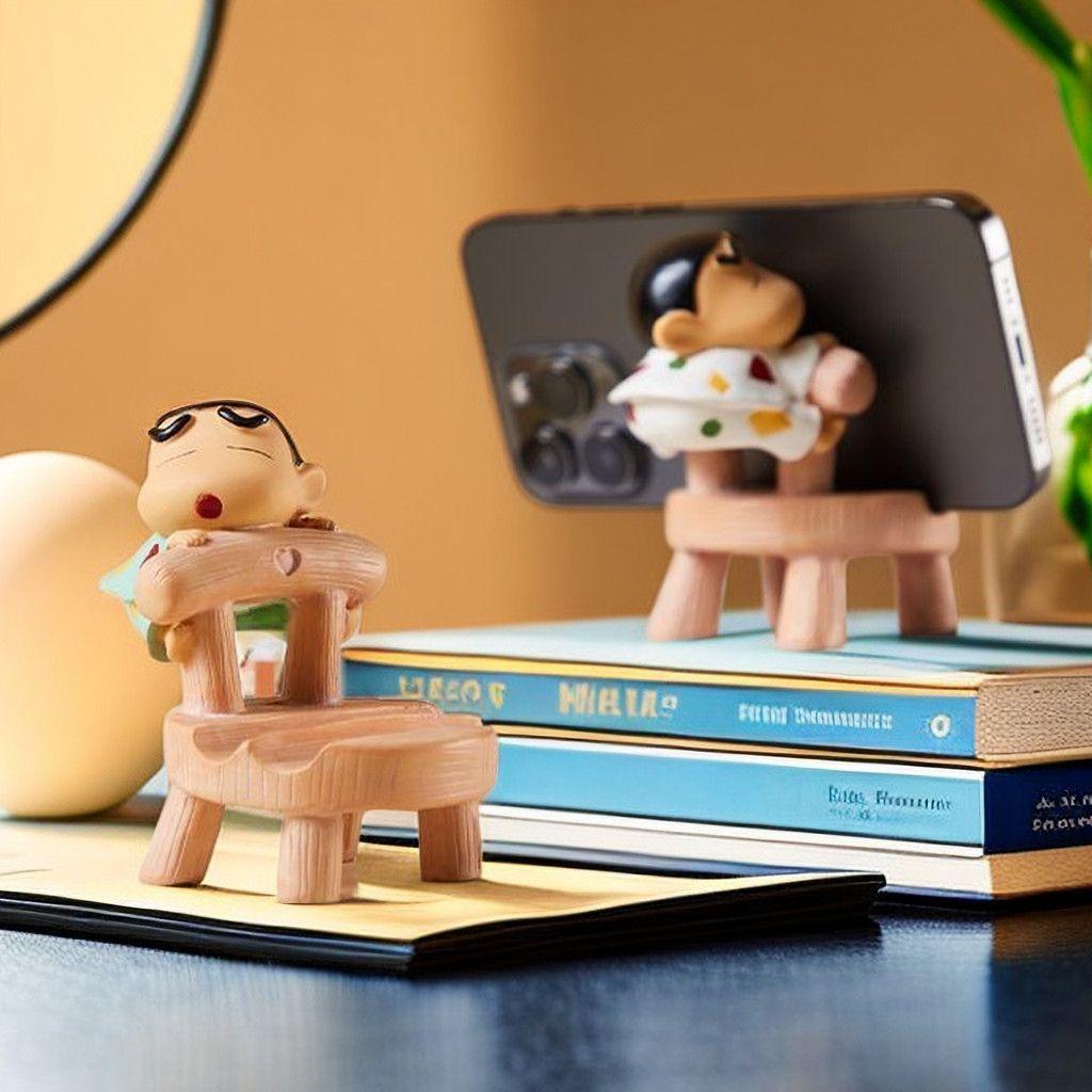 Crayon Shin Chan Phone Stand Pvc Cute Desktop Decor Gift For Home Office