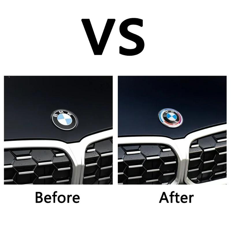 74/82mm Auto Motorhaube Vorne Hinten Kofferraum Emblem Abzeichen Ersatz für BMW E36 E46 E53 E90 E60 E61 E93 E87 X1 X3 X5 X7 F30 F20 M F10 E28