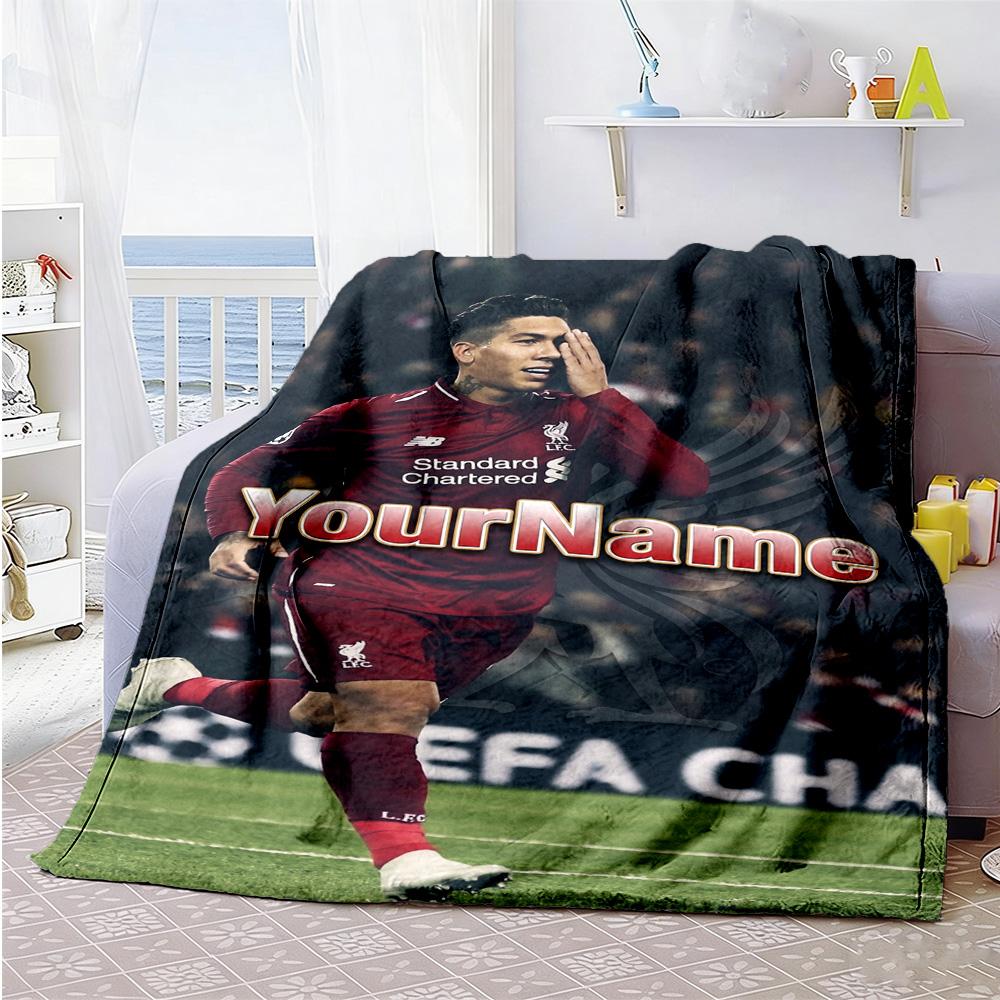 Liverpool Personalized Text Blanket Multi-purpose Customizable Blanket Durable Comfort Versatile for Office Chair Picnics Sofa All-Season Use