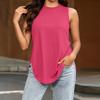 Women's Sleeveless Workout Tank Top Lightweight Breathable Athletic Running Yoga Training Fitness Vest for Summer Gym Exercise