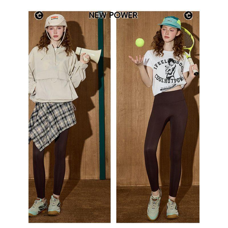 Coolhut High-Waisted Tight-Fitting Sports Outerwear Butt-Lifting High-Elastic Yoga Pants Tummy Control Fitness Shark Pants 2025 Summer